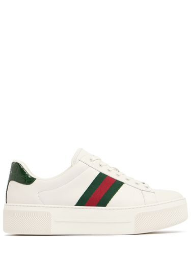 Mm Gucci Ace Leather Sneakers - GUCCI - Modalova