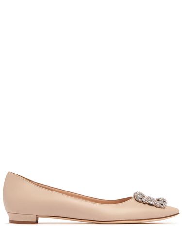 Mm Hangisi Leather Flats - MANOLO BLAHNIK - Modalova