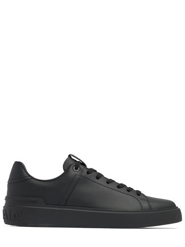 B Court Leather Low Top Sneakers - BALMAIN - Modalova