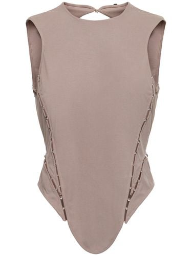 Top Corsetto In Techno Senza Maniche - MITHRIDATE - Modalova