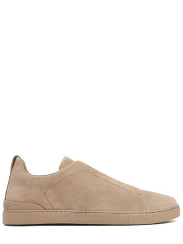 Triple Stitch Leather Low-top Sneakers - ZEGNA - Modalova