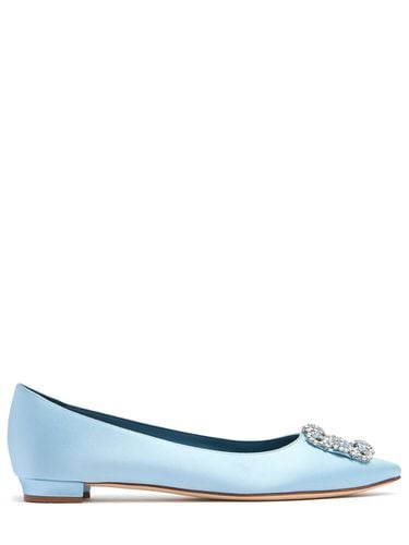 Mm Hangisi Satin Flats - MANOLO BLAHNIK - Modalova