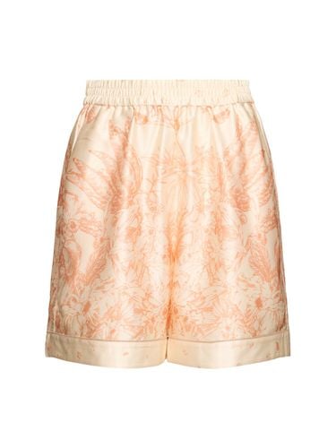 Printed Stretch Silk Shorts - MITHRIDATE - Modalova