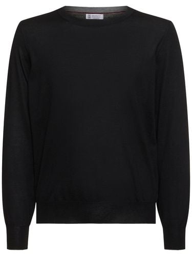 Wool & Cashmere Crewneck Sweater - BRUNELLO CUCINELLI - Modalova