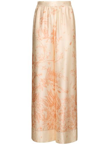 Printed Stretch Silk Wide Pants - MITHRIDATE - Modalova