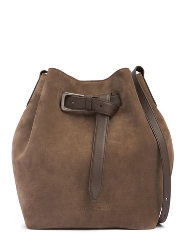 Beuteltasche Aus Weichem Velour - BRUNELLO CUCINELLI - Modalova