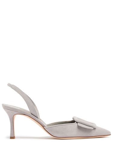 Mm Maysli Suede Slingback Pumps - MANOLO BLAHNIK - Modalova