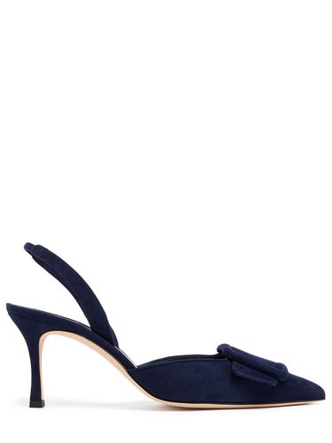 Mm Maysli Suede Slingback Pumps - MANOLO BLAHNIK - Modalova