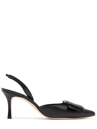 Mm Maysli Leather Slingback Pumps - MANOLO BLAHNIK - Modalova