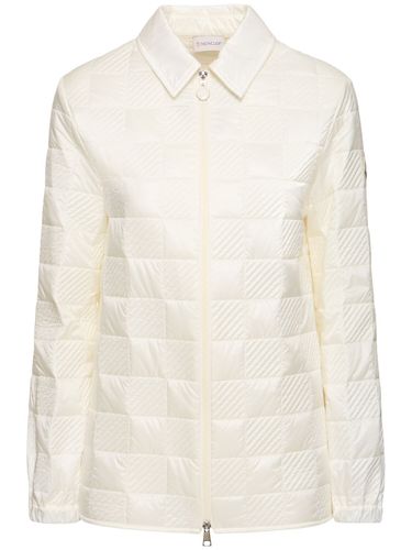 Padded Nylon Zip-up Shirt - MONCLER - Modalova