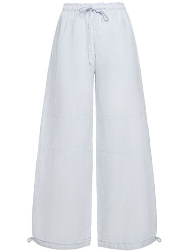 Cotton & Linen Wide Pants - ACNE STUDIOS - Modalova