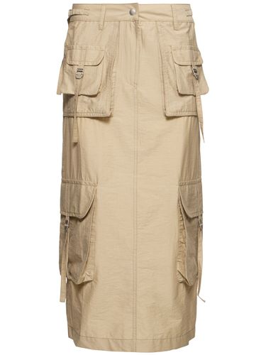 Cotton Blend Cargo Long Skirt - ACNE STUDIOS - Modalova