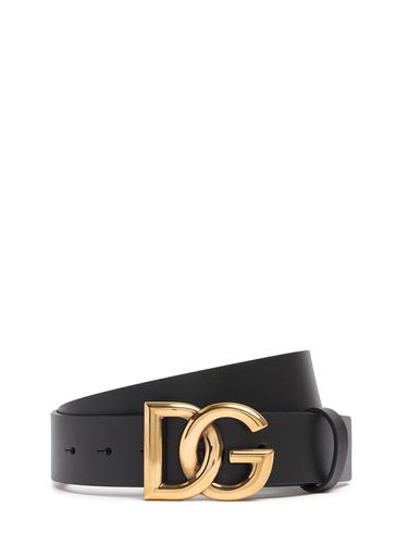 Cm Logo Leather Belt - DOLCE & GABBANA - Modalova