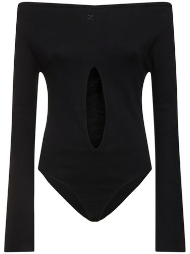 Drop Jersey Cotton Bodysuit - COURREGES - Modalova