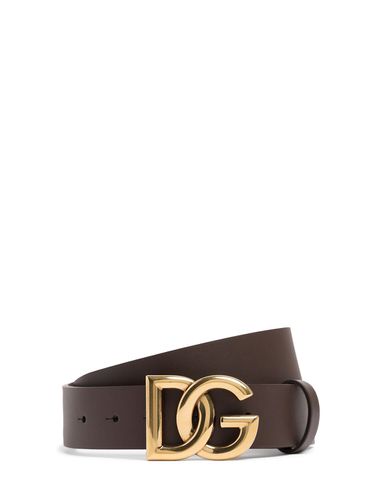 Cm Logo Leather Belt - DOLCE & GABBANA - Modalova