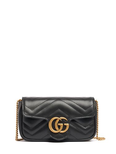 Supermini Gg Marmont Leather Bag - GUCCI - Modalova