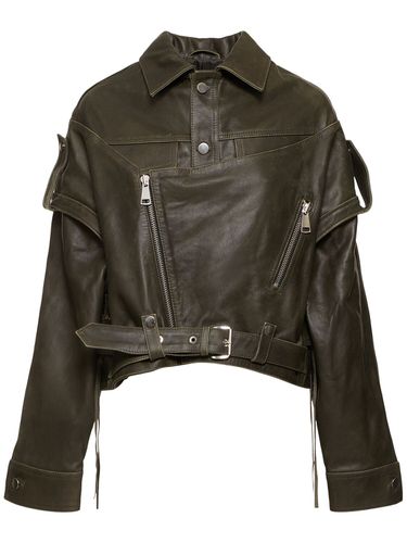 Vintage Oversize Leather Jacket - MANOKHI - Modalova