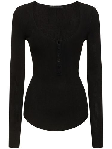 Boyd Henley Knit Ribbed Top - PROENZA SCHOULER - Modalova