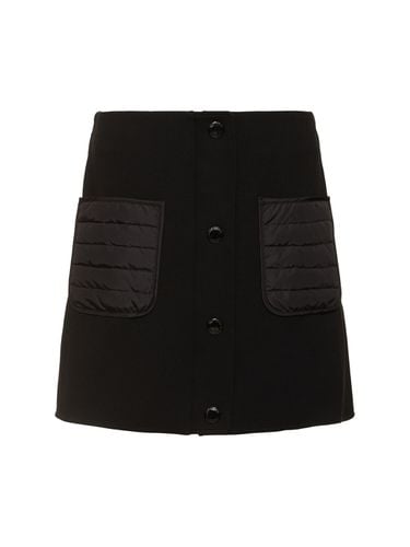 Padded Pocket Viscose Blend Mini Skirt - MONCLER - Modalova