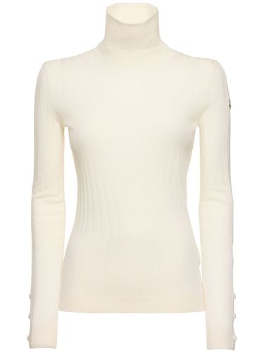 Virgin Wool Blend Turtleneck Sweater - MONCLER - Modalova