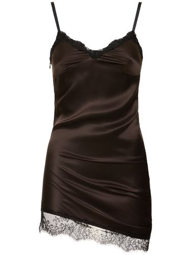 Satin Mini Dress W/ Lace Inserts - THE ATTICO - Modalova