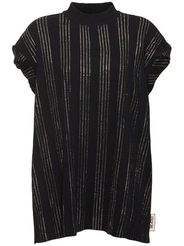 Embellished Ribbed Jersey Mini Dress - THE ATTICO - Modalova