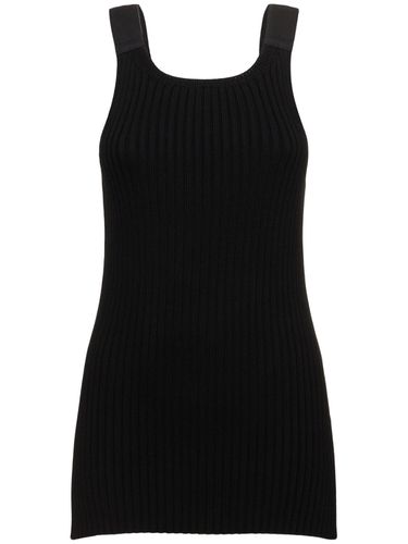 Tank Top De Algodón De Punto Acanalado - HELMUT LANG - Modalova