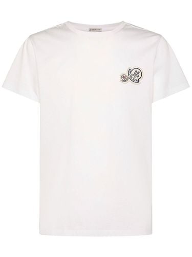 Double Logo Cotton T-shirt - MONCLER - Modalova