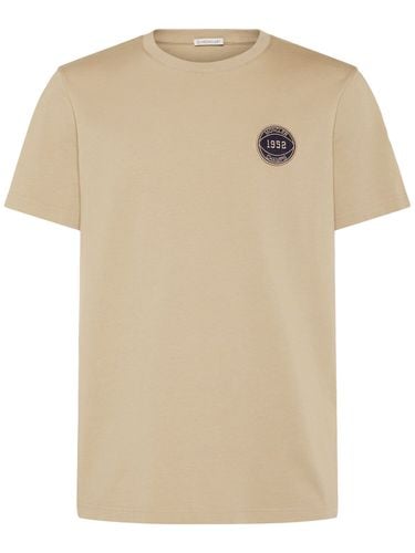 Logo Patch Cotton T-shirt - MONCLER - Modalova