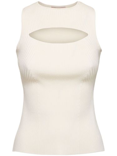 Ribbed Stretch Viscose Top - ALEXANDER MCQUEEN - Modalova