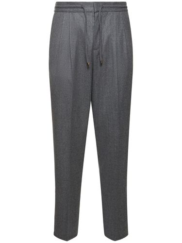 Wool Flannel Jogger Pants - BRUNELLO CUCINELLI - Modalova