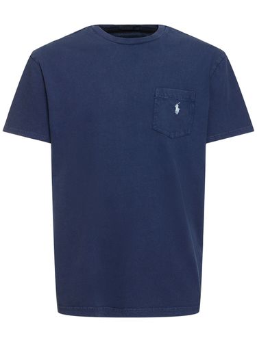 Faded Cotton & Linen T-shirt W/ Pocket - POLO RALPH LAUREN - Modalova