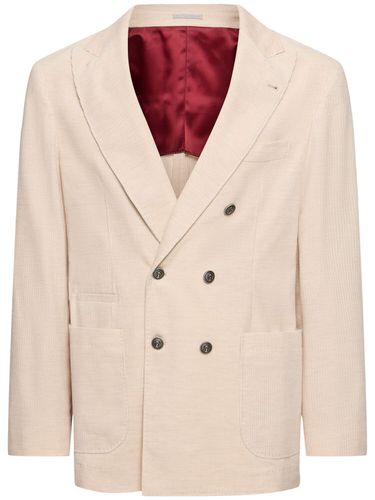 Deconstructed Cotton & Cashmere Blazer - BRUNELLO CUCINELLI - Modalova