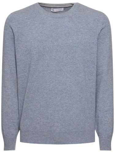 Fine Cashmere Crewneck Sweater - BRUNELLO CUCINELLI - Modalova