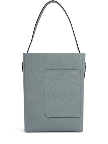 Medium Bucket Grain Leather Tote Bag - VALEXTRA - Modalova