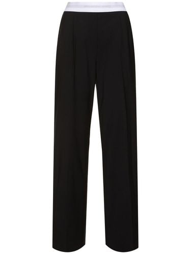 High Waisted Pleated Wool Pants - ALEXANDER WANG - Modalova