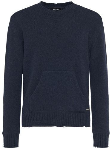 Wool & Cashmere Crewneck Sweater - DSQUARED2 - Modalova