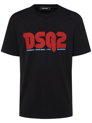 Camiseta De Algodón Con Logo - DSQUARED2 - Modalova