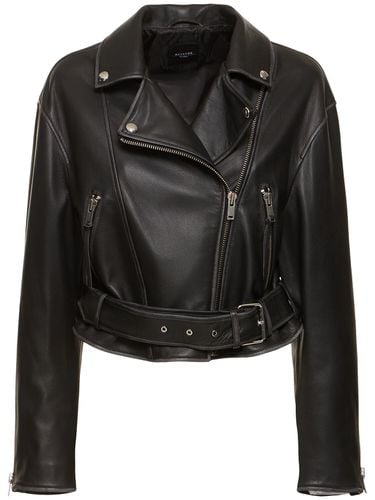 Chaqueta Biker De Piel Con Cinturón - WEEKEND MAX MARA - Modalova