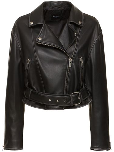 Saletta Belted Leather Biker Jacket - WEEKEND MAX MARA - Modalova