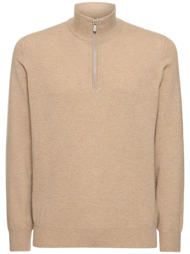 Half Zip Cashmere Turtleneck Sweater - BRUNELLO CUCINELLI - Modalova