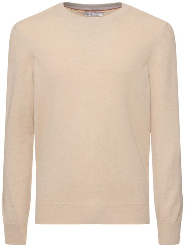 Fine Cashmere Crewneck Sweater - BRUNELLO CUCINELLI - Modalova