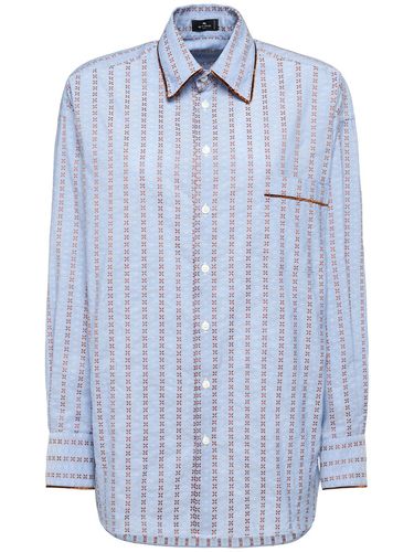 Striped Cotton Poplin Shirt - ETRO - Modalova