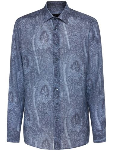 Paisley Print Lyocell & Silk Shirt - ETRO - Modalova