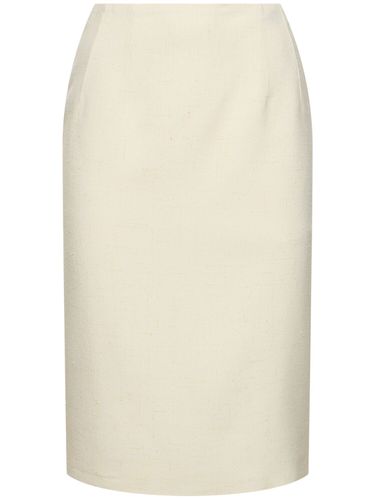 Viscose & Silk Midi Skirt - VERSACE - Modalova