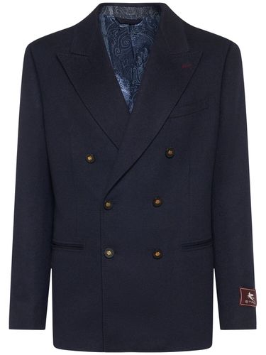 Cashmere Double Breasted Blazer - ETRO - Modalova