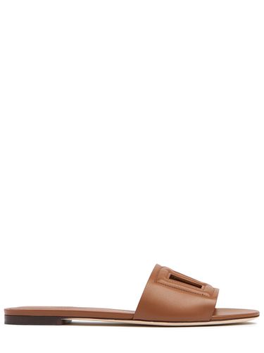 Mm Bianca Leather Slide Sandals - DOLCE & GABBANA - Modalova