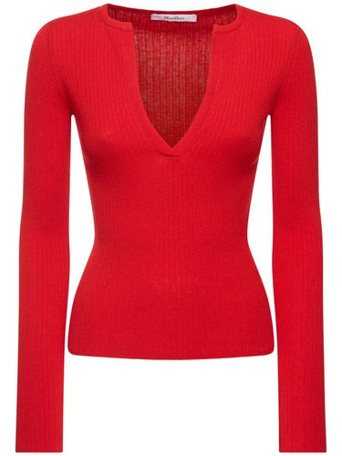 Top De Seda Y Cashmere Con Manga Larga - MAX MARA - Modalova