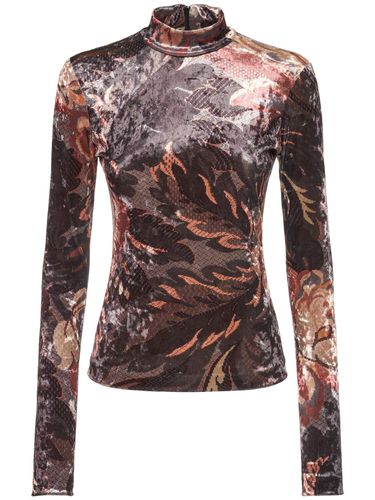 Printed Jersey Turtleneck - ETRO - Modalova