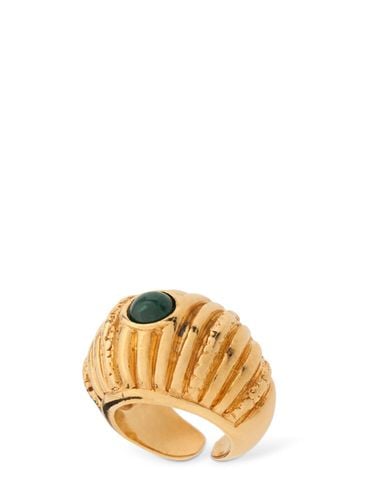 Small Reef Malachite Thick Ring - PAOLA SIGHINOLFI - Modalova